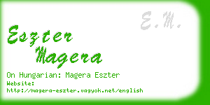 eszter magera business card